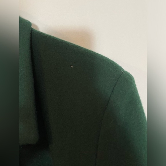 VTG 50’s-60’s Ruby Martin 100% Wool Emerald Green Lined Trench Coat Size 16P USA - Picture 14 of 15
